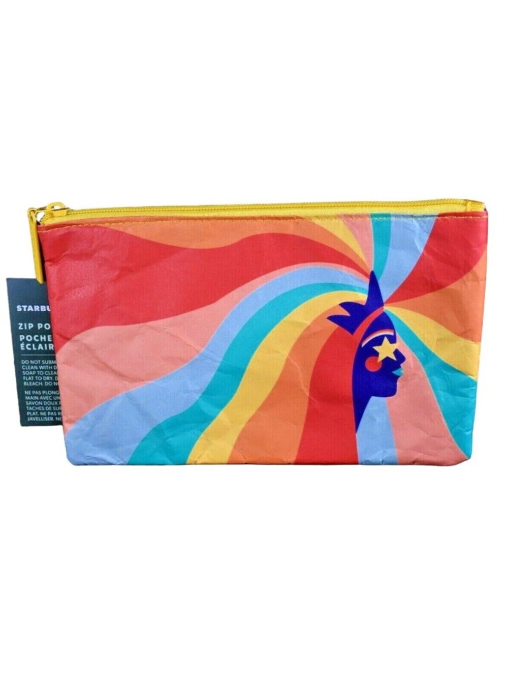 2020 Starbucks Pride Zip Pouch Bag Rainbow Siren Logo Ltd Edition NWT